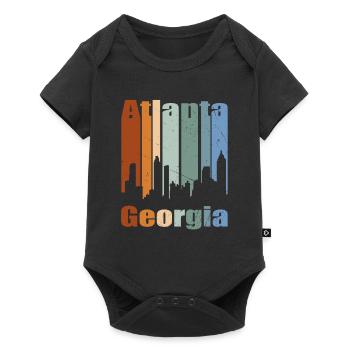 Atlanta Georgia Vintage Skyline - Baby Premium short-sleeve bodysuit - black - Front