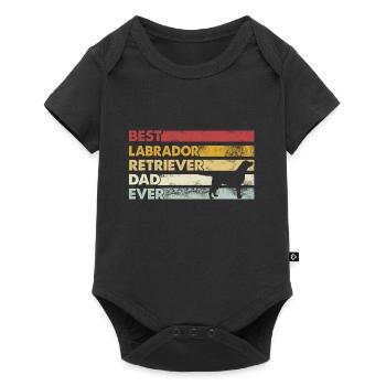 Bester Vater Aller Zeiten - Labrador Retriever - Baby Premium Kurzarmbody - Schwarz - Vorne