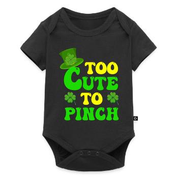 too cute to pinch - Baby Premium short-sleeve bodysuit - black - Front