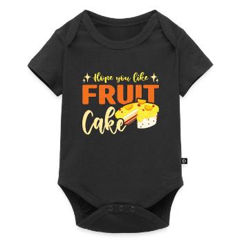 Fruitcake Hope You Like Thanksgiving Nutty Baking - Baby Premium short-sleeve bodysuit - black - Front