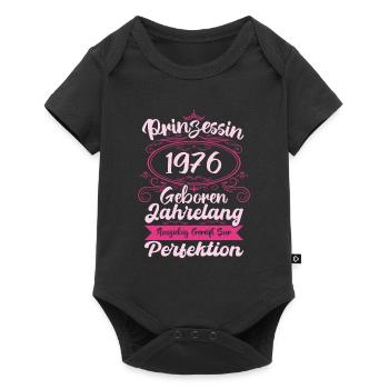 Prinzessin seit 1976 Geburtstag 1976 - Baby Premium Kurzarmbody - Schwarz - Vorne
