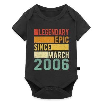 Birthday March 2006 Legendary Epic - Baby Premium short-sleeve bodysuit - black - Front