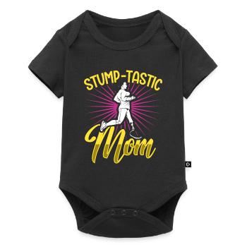 Best mom with prosthetic leg - Baby Premium short-sleeve bodysuit - black - Front