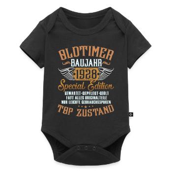 Oldtimer Jahrgang 1928 Vintage Design - Baby Premium Kurzarmbody - Schwarz - Vorne