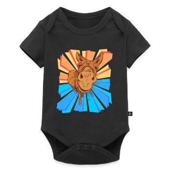 Donkey Gift ungulates Muli Horse Pony Children Child - Baby Premium short-sleeve bodysuit - black - Front