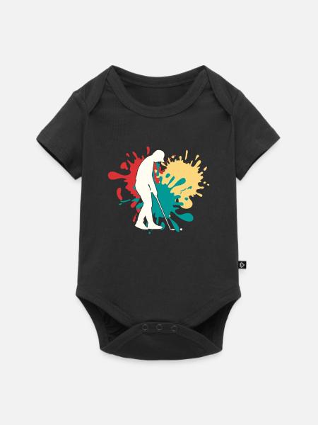 Joggen Silhouette - Baby Premium Kurzarmbody - Schwarz