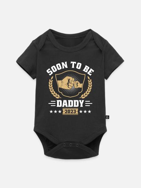 Bald Papa 2023 - Baby Premium Kurzarmbody - Schwarz