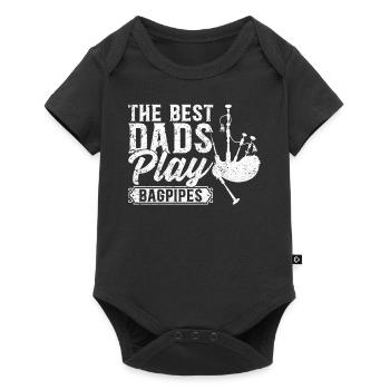 The Best Dads Play Bagpipes - Bagpipe Player Daddy - Baby Premium short-sleeve bodysuit - black - Front