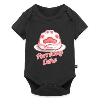 Sweet Cat Paw Birthday Cake On Purrsday - Baby Premium short-sleeve bodysuit - black - Front