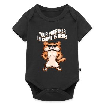 Cool Cat With Sun Glasses On Purrsday - Baby Premium short-sleeve bodysuit - black - Front