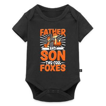 Cool foxes - father and son - Baby Premium short-sleeve bodysuit - black - Front