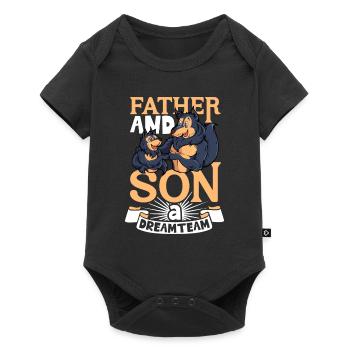 The dream team - father and son - Baby Premium short-sleeve bodysuit - black - Front