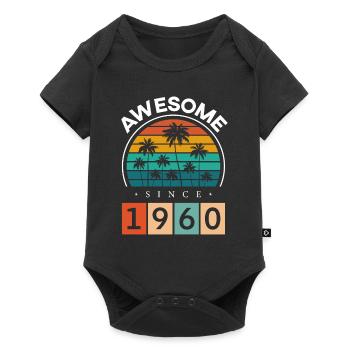 1960 Anniversaire Naissance Année de naissance millésime - Body à manches courtes Premium Bébé - noir - Devant