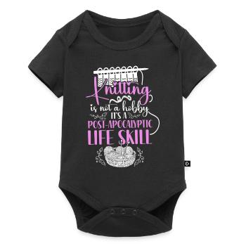 Knitting Knitter Knitting Is Not A - Baby Premium short-sleeve bodysuit - black - Front