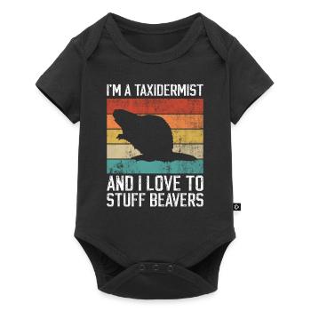 Taxidermie Und Füllbiber - Baby Premium Kurzarmbody - Schwarz - Vorne
