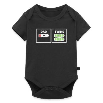Dad Gemini Funny Best Father's Day Birthday - Baby Premium short-sleeve bodysuit - black - Front