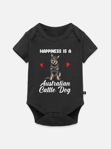 Australian Cattle Dog - Baby Premium Kurzarmbody - Schwarz