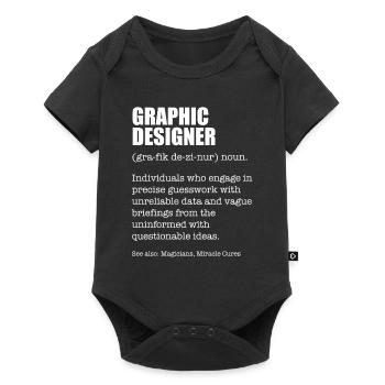 Graphic Designer Funny Dictionary Definition - Baby Premium Kurzarmbody - Schwarz - Vorne
