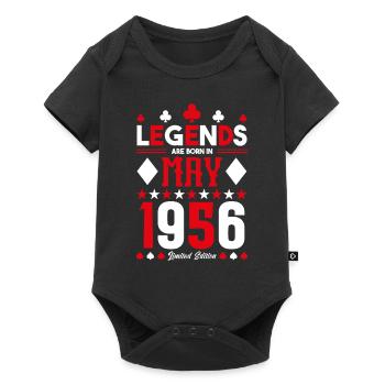 birthday gift May 1956. card games . May - Baby Premium short-sleeve bodysuit - black - Front