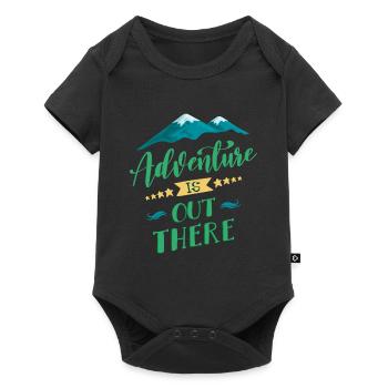 L'aventure est là, dehors - Body à manches courtes Premium Bébé - noir - Devant