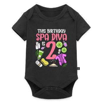 Spa Anniversaire pour les filles 2ème fête d’anniversaire Spa - Body à manches courtes Premium Bébé - noir - Devant