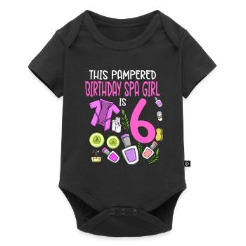 Spa Anniversaire pour les filles 6ème fête d’anniversaire Spa - Body à manches courtes Premium Bébé - noir - Devant