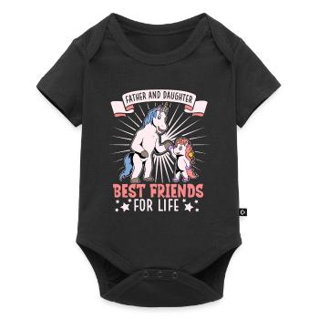 Friends for life - father and daughter - Baby Premium short-sleeve bodysuit - black - Front