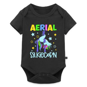 Silkiecorn aérien - Soies aériennes - Body à manches courtes Premium Bébé - noir - Devant