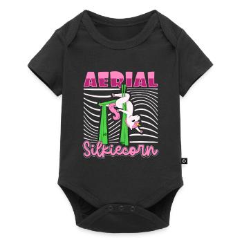 Soie aérienne - Silkiecorn aérien - Body à manches courtes Premium Bébé - noir - Devant