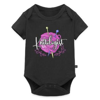Knitting Knitter Knitologist - Baby Premium short-sleeve bodysuit - black - Front