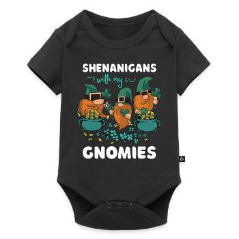 Shenanigans With My Gnomies St Patricks Cartoon - Baby Premium short-sleeve bodysuit - black - Front