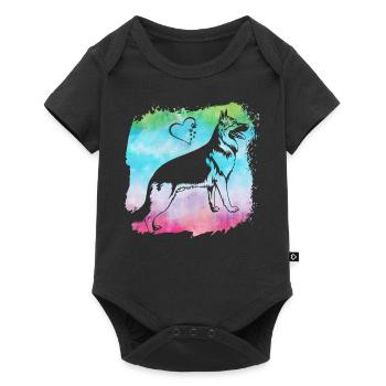 German Shepherd - Baby Premium short-sleeve bodysuit - black - Front