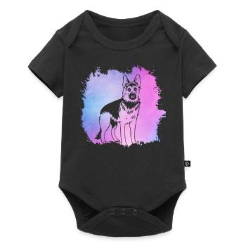 German Shepherd - Baby Premium short-sleeve bodysuit - black - Front