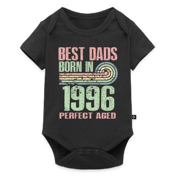 Die Besten Väter Sind 1996 Geboren, 27 Jahre Alt, - Baby Premium Kurzarmbody - Schwarz - Vorne