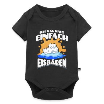 Ich Mag Halt Einfach Eisbären - Baby Premium Kurzarmbody - Schwarz - Vorne