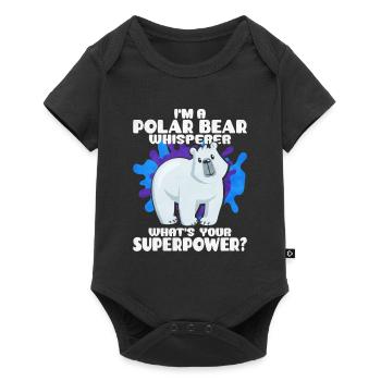 Ours blanc - Body à manches courtes Premium Bébé - noir - Devant
