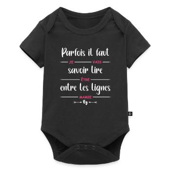 je vais être mamie - Body à manches courtes Premium Bébé - noir - Devant