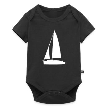 Sailing Boat Silhouette - Baby Premium short-sleeve bodysuit - black - Front
