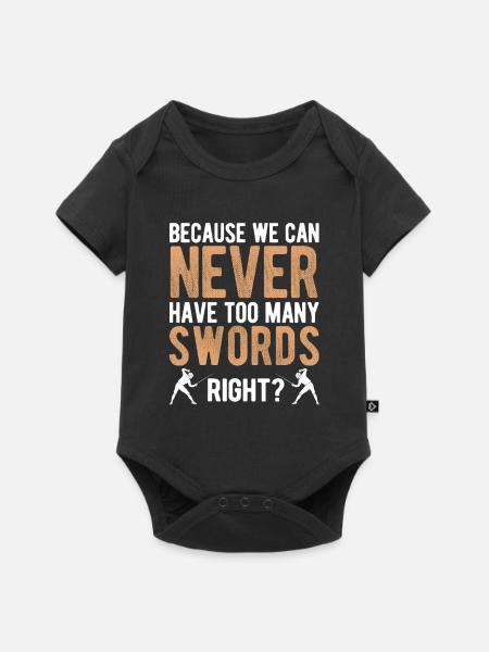 Fechten - Baby Premium Kurzarmbody - Schwarz