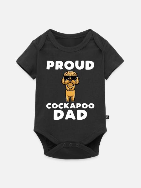 Cockapoo Hund - Baby Premium Kurzarmbody - Schwarz