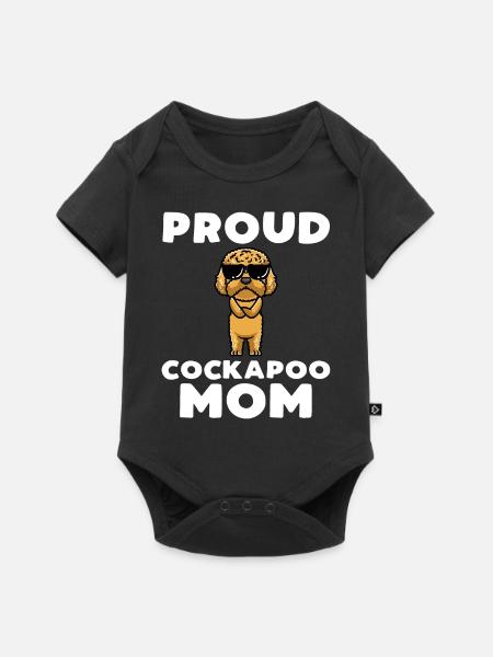 Cockapoo Hund - Baby Premium Kurzarmbody - Schwarz