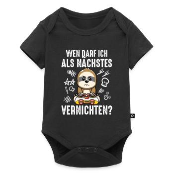 Wen Darf Ich Als Nächstes Vernichten Gaming - Baby Premium Kurzarmbody - Schwarz - Vorne