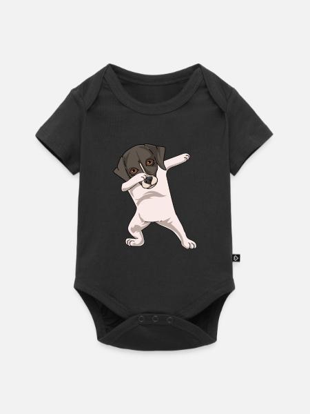 Whippet - Baby Premium Kurzarmbody - Schwarz