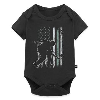 Boccia Retro USA Flag Boules 4th of July Boccia - Baby Premium short-sleeve bodysuit - black - Front