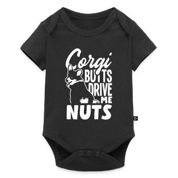 Corgi Butts Drive Me Nuts Corgi Butt Dog Lovers - Baby Premium short-sleeve bodysuit - black - Front