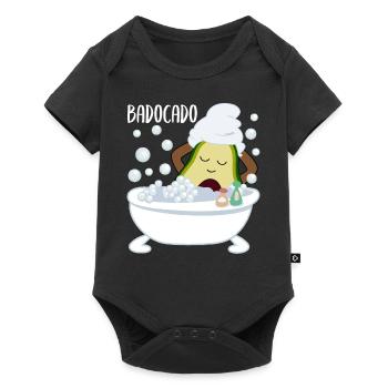 Avocado In Badewanne Lustiges Gemüse Obst Geschenk - Baby Premium Kurzarmbody - Schwarz - Vorne
