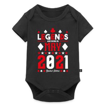cadeau d'anniversaire Mai 2021. jeux de carte .May - Body à manches courtes Premium Bébé - noir - Devant