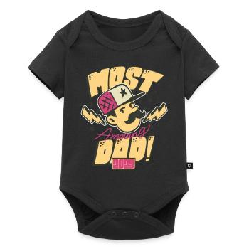 Meilleur papa futur père bébé naissance 2023 - Body à manches courtes Premium Bébé - noir - Devant