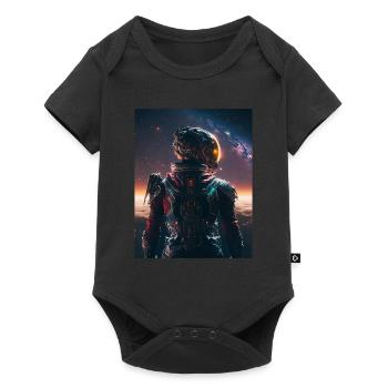 Shepard of the Galaxy Space Astronaut Galaxy - Baby Premium Kurzarmbody - Schwarz - Vorne