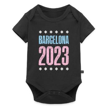 Barcelona 2023 - Baby Premium Kurzarmbody - Schwarz - Vorne